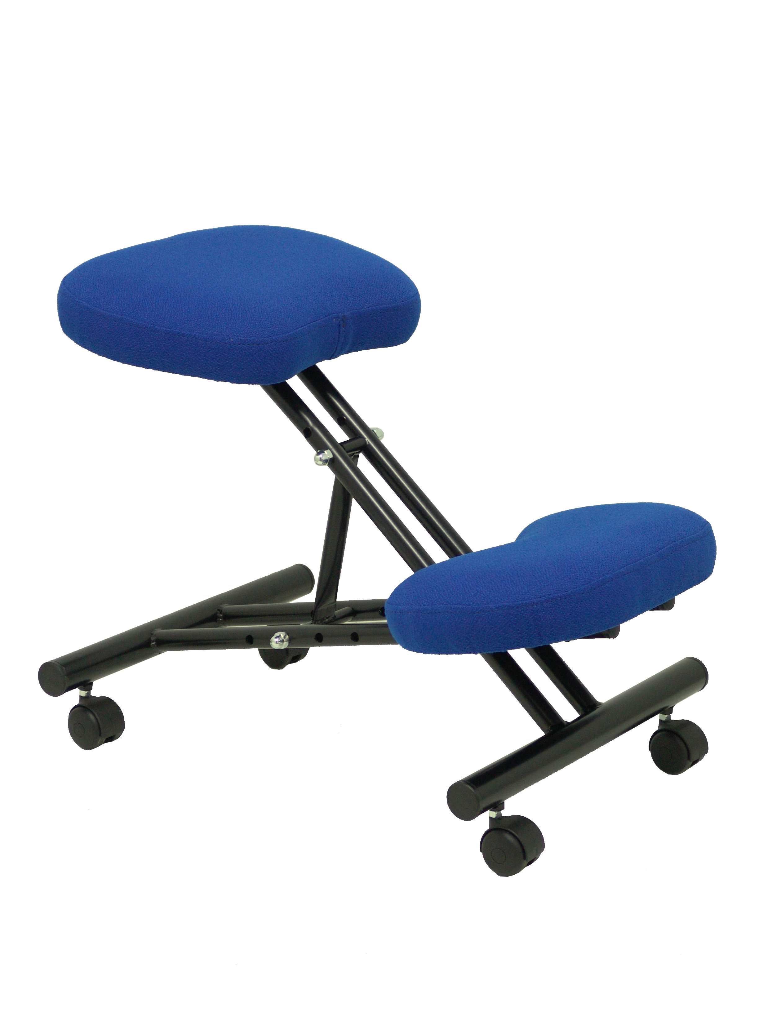 TABURETE ERGO. FIJO REGULABLE TAP/AZUL