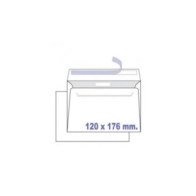 CAJA 500 SOBRES 120X176MM 90GR BLC.AUTO
