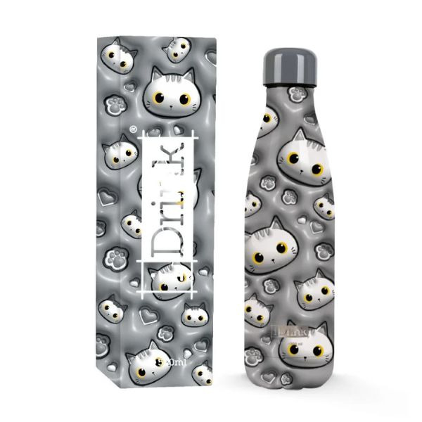 BOTELLA TERMICA 500ML WHITE CAT 3D