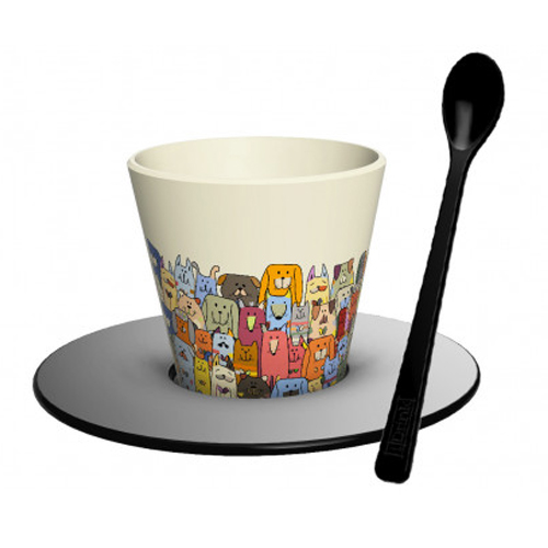 SET TAZA/PLATO/CUCHARA RPET STAY PAWSIT