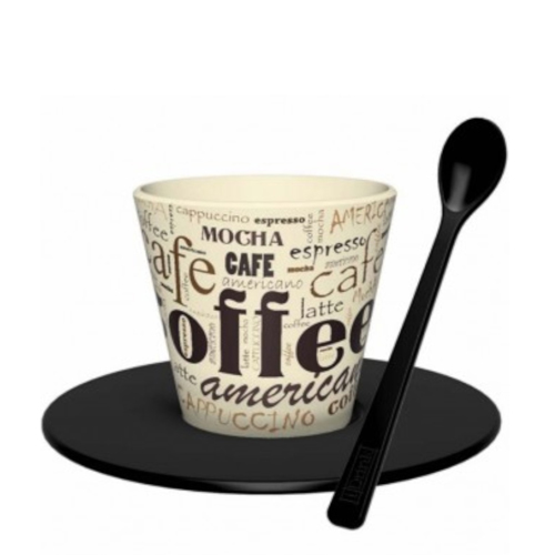 SET DE TAZA, PLATO Y CUCHARITA