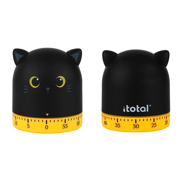 TEMPORIZADOR DE COCINA CAT NEGRO