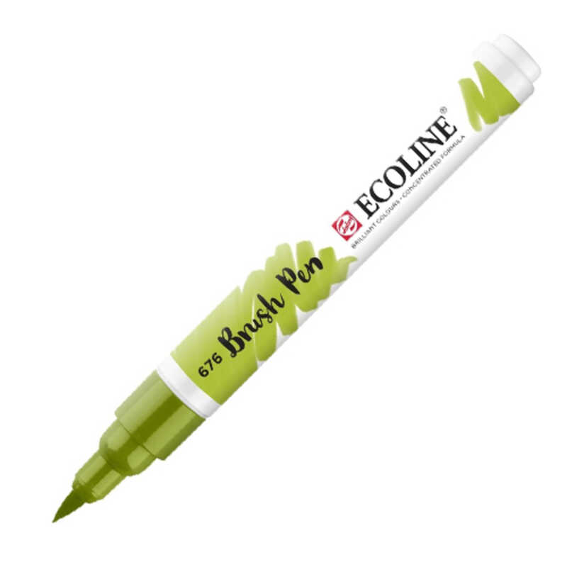 ECOLINE ROTULADOR PINCEL VERDE CESPED