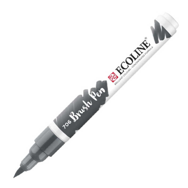 ECOLINE ROTULADOR PINCEL GRIS OSCURO