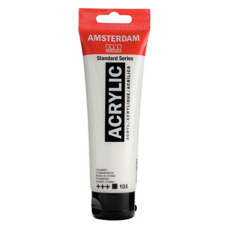 ACRILIC AMSTERDAM 120ML. BLANCO TITANIO