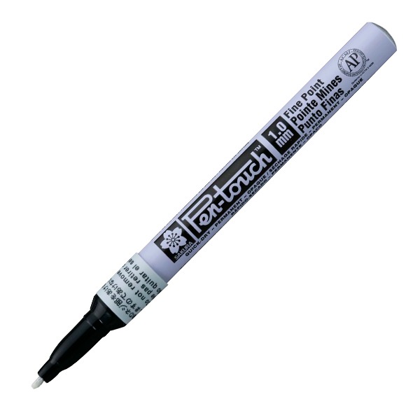 ROTULADOR PERM. BLANCO FINO 1.0MM SAKUR