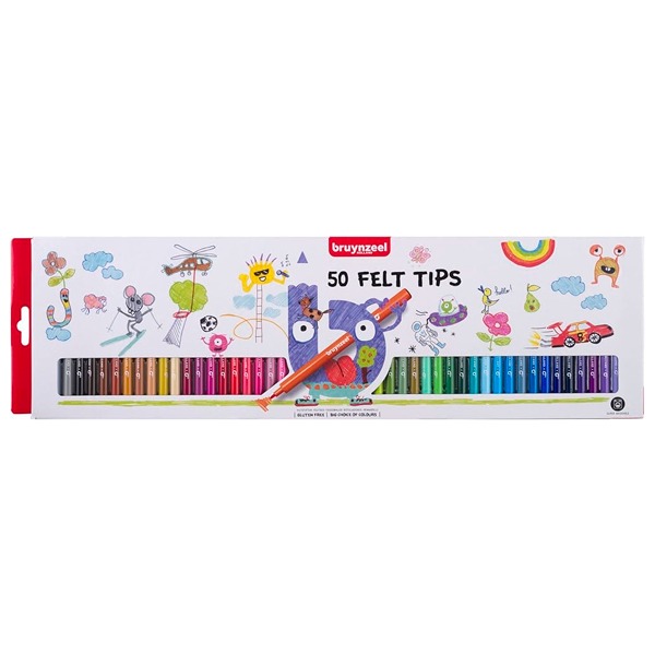 CAJA 50 ROTULADORES P/MEDIANA BZL KIDS