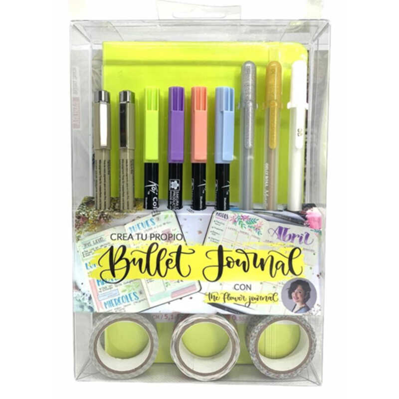 SET BULLET JOURNAL VERDE PASTEL