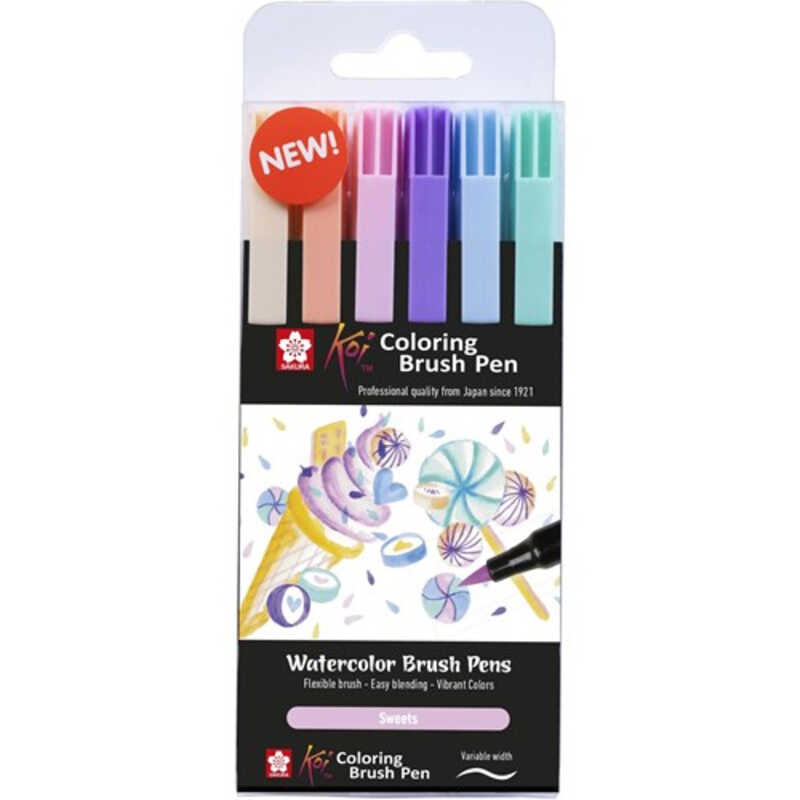 KOI COLOR BRUSH DULCES ESTUCHE 6UDS