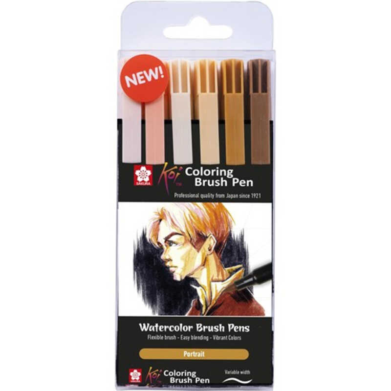 PAQ.6 COLOR BRUSH RETRATO SAKURA KOI