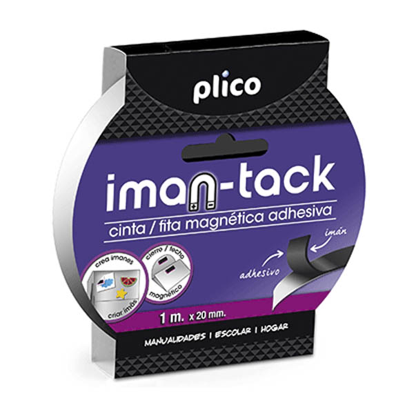 CINTA ADHESIVA MAGNETICA PLICO 20MMX1M