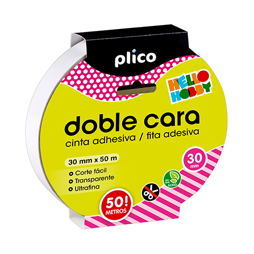 CINTA DOBLE CARA 30MMX50M PLICO