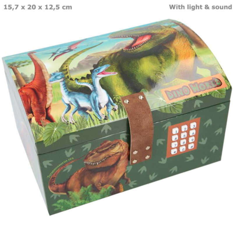 DINO WORLD COFRE CON CODIGO SONIDO