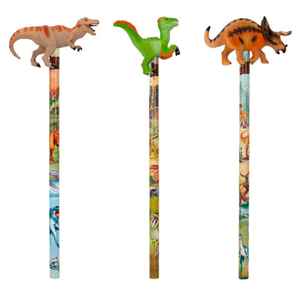 DINO WORLD LAPIZ CON FIGURA DINO