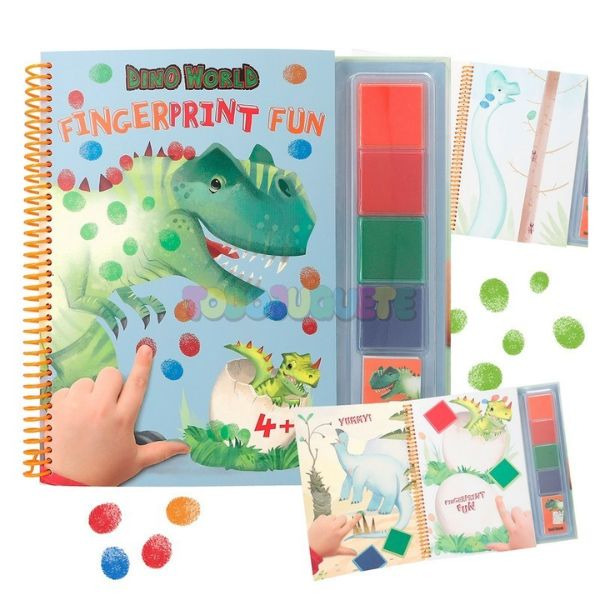 DINO WORLD PINTA CON LOS DEDOS