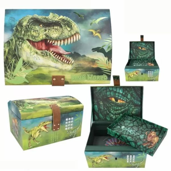 DINO WORLD COFRE DEL TESORO CON CODIGO