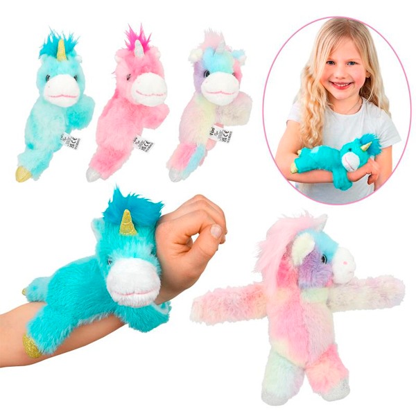 YLVI PULSERA SLAP DE PELUCHE UNICORNIO