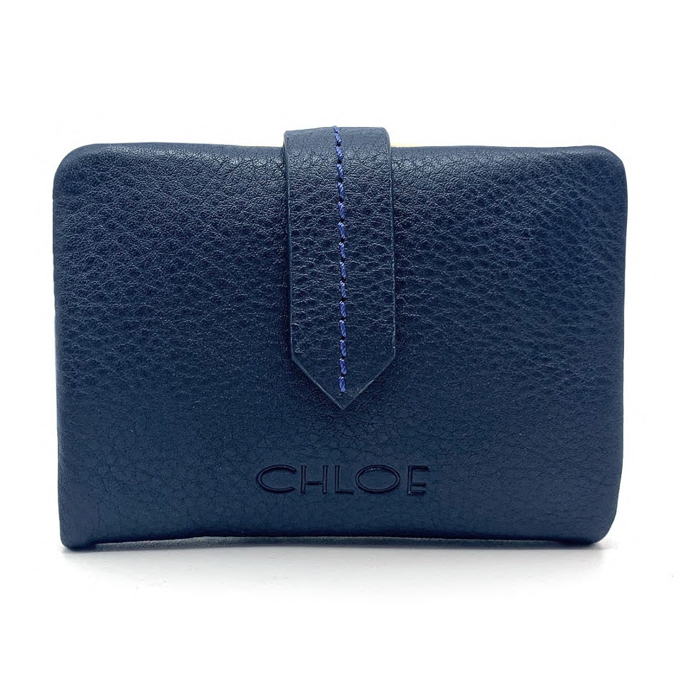 BILLETERO PIEL SEÂ¥ORA COLOR AZUL MARINO