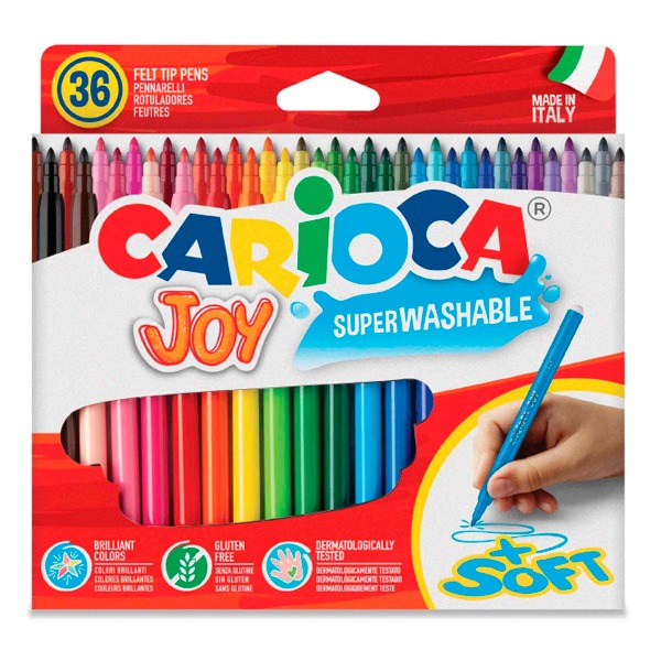C 36 ROTULADORES CARIOCA JOY BUSTA CARTA