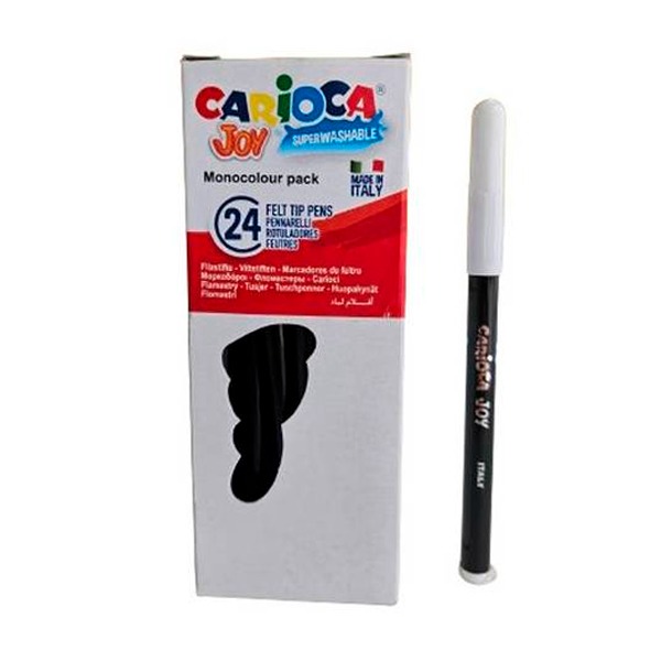 CAJA 24 ROTULADORES CARIOCA JOY NEGRO