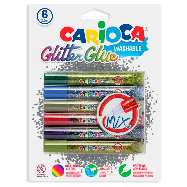 BLISTER 6 GLITTER GLUE MULTIGLITTER