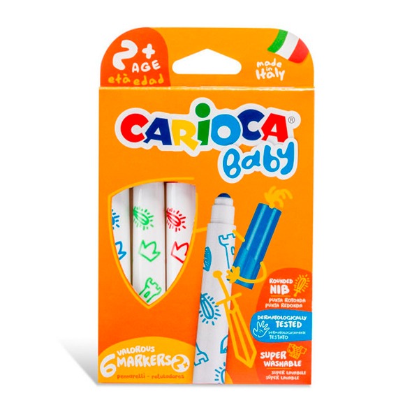 CAJA 6 ROTULADORES BABY MARKER 2+