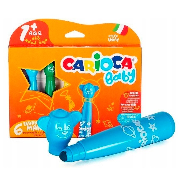 CAJA 6 ROTULADORES BABY TEDDY MARKER 1+
