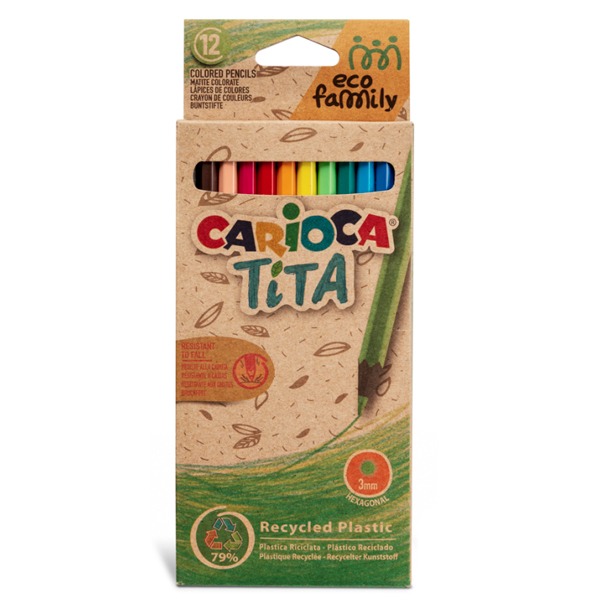 C 12 LAPICES COLORES RECICLADOS CARIOCA