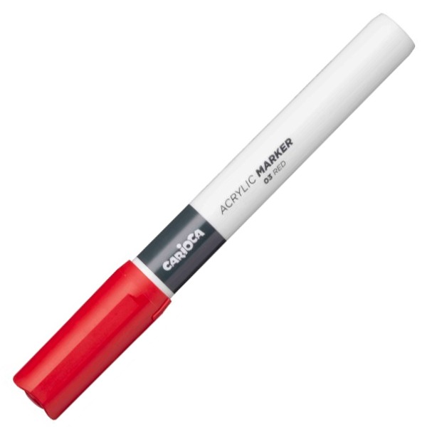 ROTULADOR ACRYLIC 2MM CARIOCA ROJO
