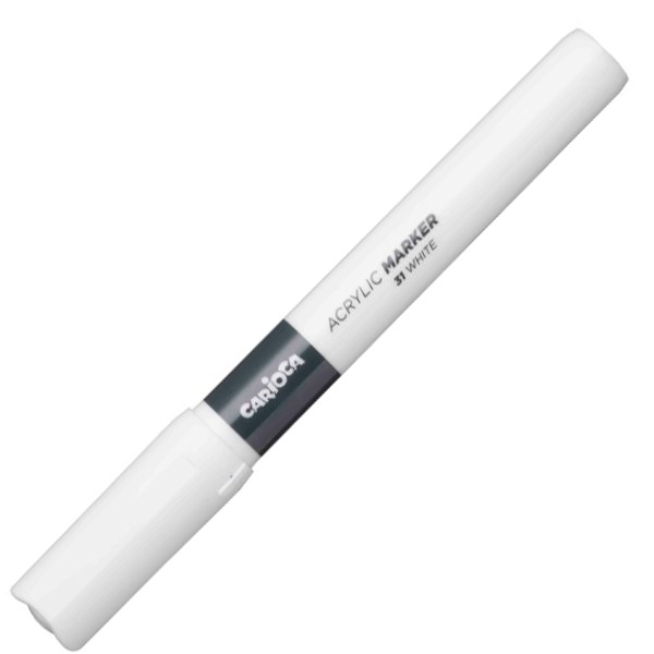 ROTULADOR ACRYLIC 2MM CARIOCA BLANCO