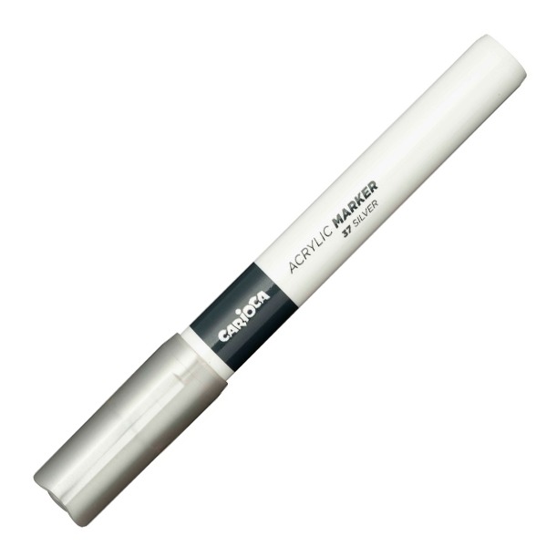 ROTULADOR ACRYLIC 2MM CARIOCA PLATA