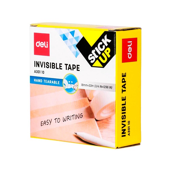 CINTA ADHESIVA DELI INVISIBLE 18MMX33M.