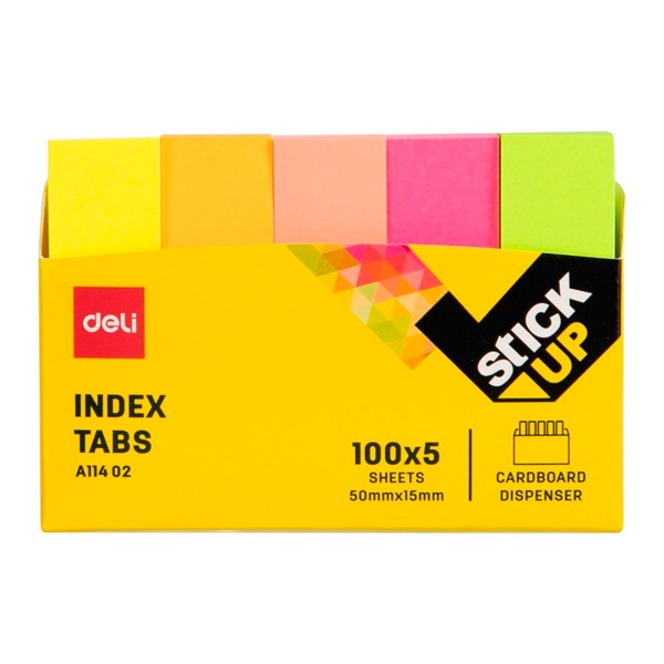 INDICES ADH. DELI 5X100H 50X12MM  BRILLA
