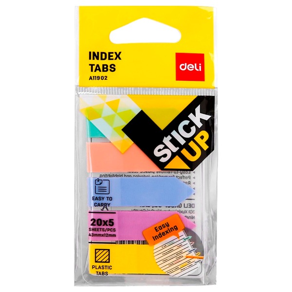INDICES ADH.PLAST 5X20H 43X12MM  PASTEL