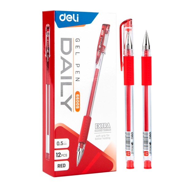 ROLLER GEL DELI DAILY  0,5MM ROJO