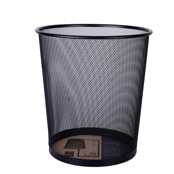 PAPELERA DELI METAL 26X21X28CM NEGRO