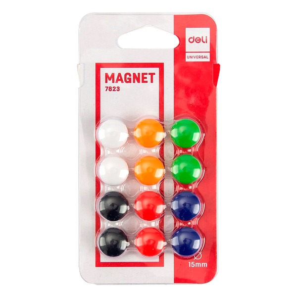 IMAN REDONDO DELI 15MM COLORES (BL.12)
