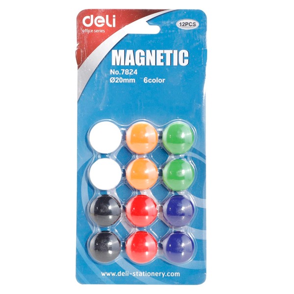 IMAN REDONDO DELI 20MM COLORES (BL.12)