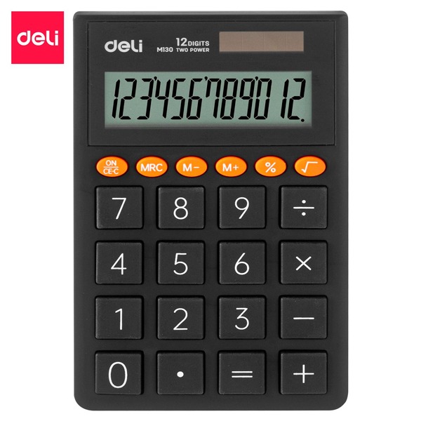 CALCULADORA DELI EM130 12DIG. GRIS OSC.