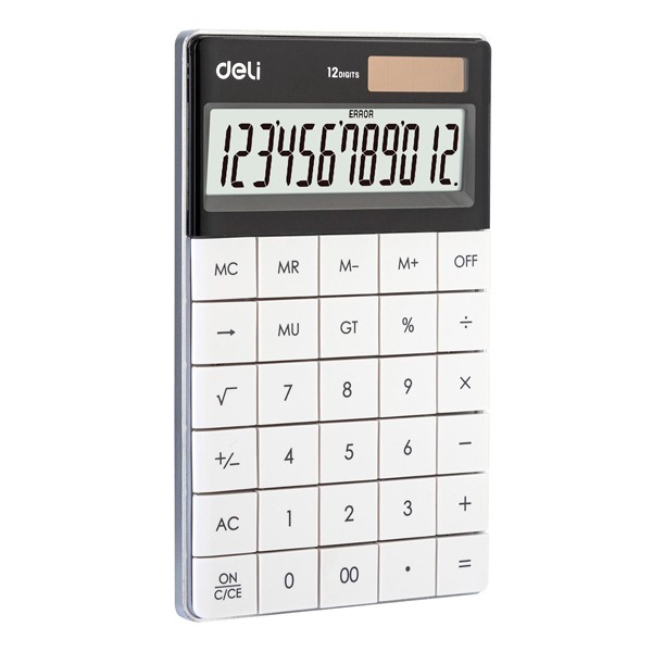 CALCULADORA BLANCO DELI E1589 12 DIGITO