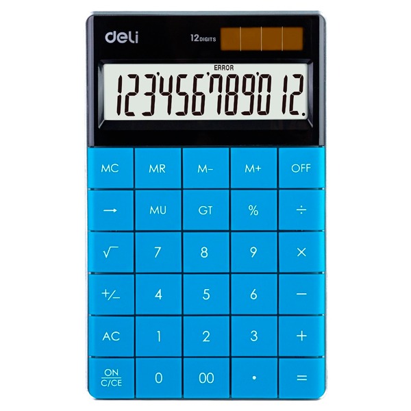 CALCULADORA DELI E1589 12 DIGITOS AZUL