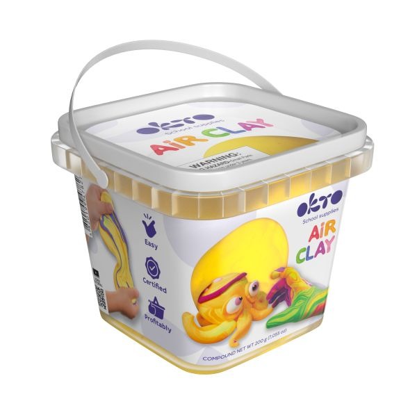 PASTA MODELAR OKTO AIR DRY 910ML AMARIL