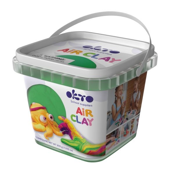 PASTA MODELAR OKTO AIR DRY 910ML VERDE