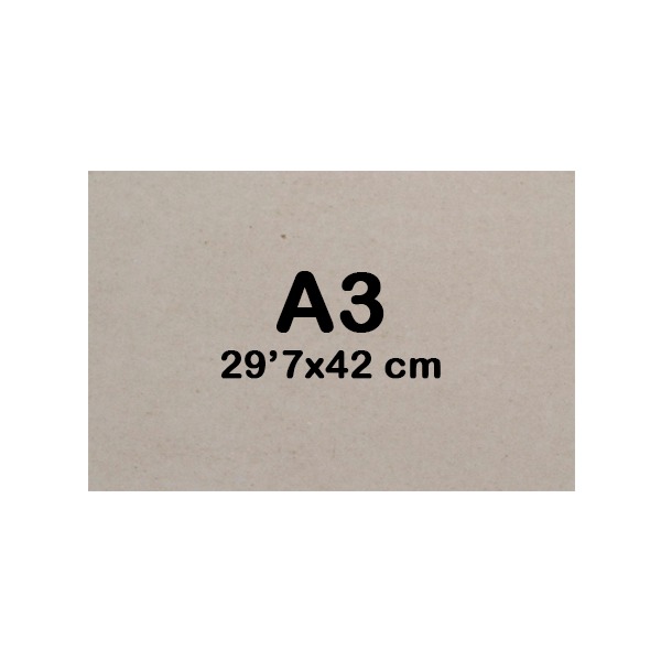 CARTON GRIS EXTRA 1'2MM TAMA¥O A3