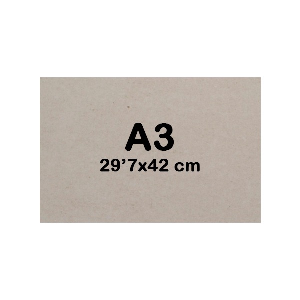 CARTON GRIS EXTRA 2MM TAMA¥O A3