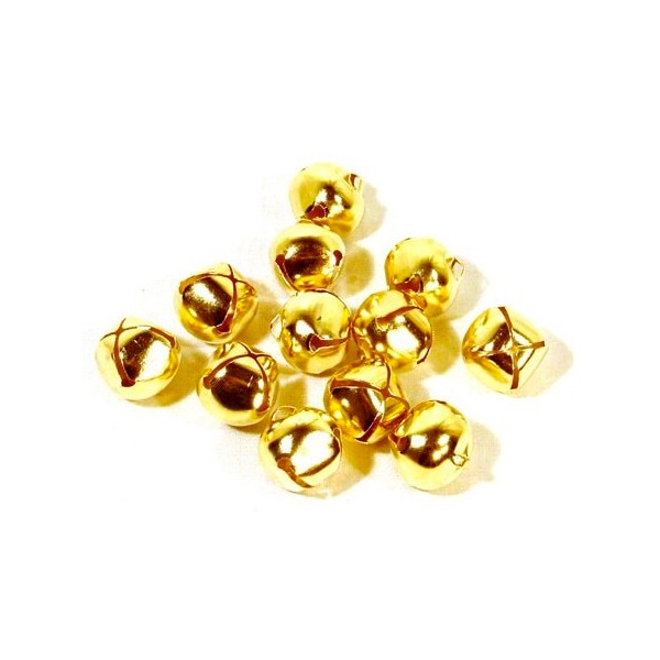 PAQ. 7 CASCABELES 15MM DORADOS