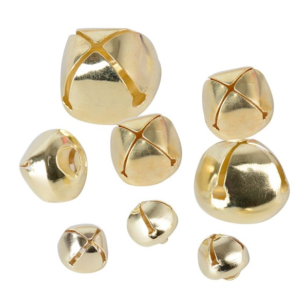 PAQ. 4 CASCABELES 24MM DORADOS