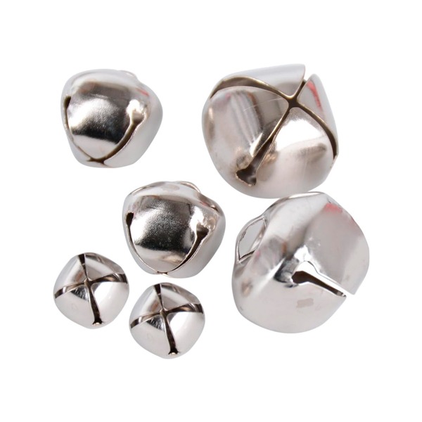 PAQ. 4 CASCABELES 24MM PLATEADOS