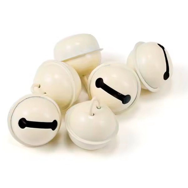PAQ. 5 CASCABELES 22MM CREMA