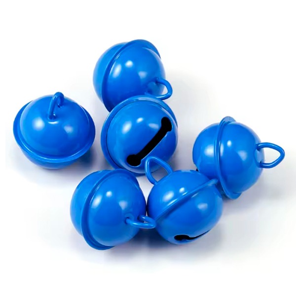 PAQ. 5 CASCABELES 22MM AZUL FUERTE
